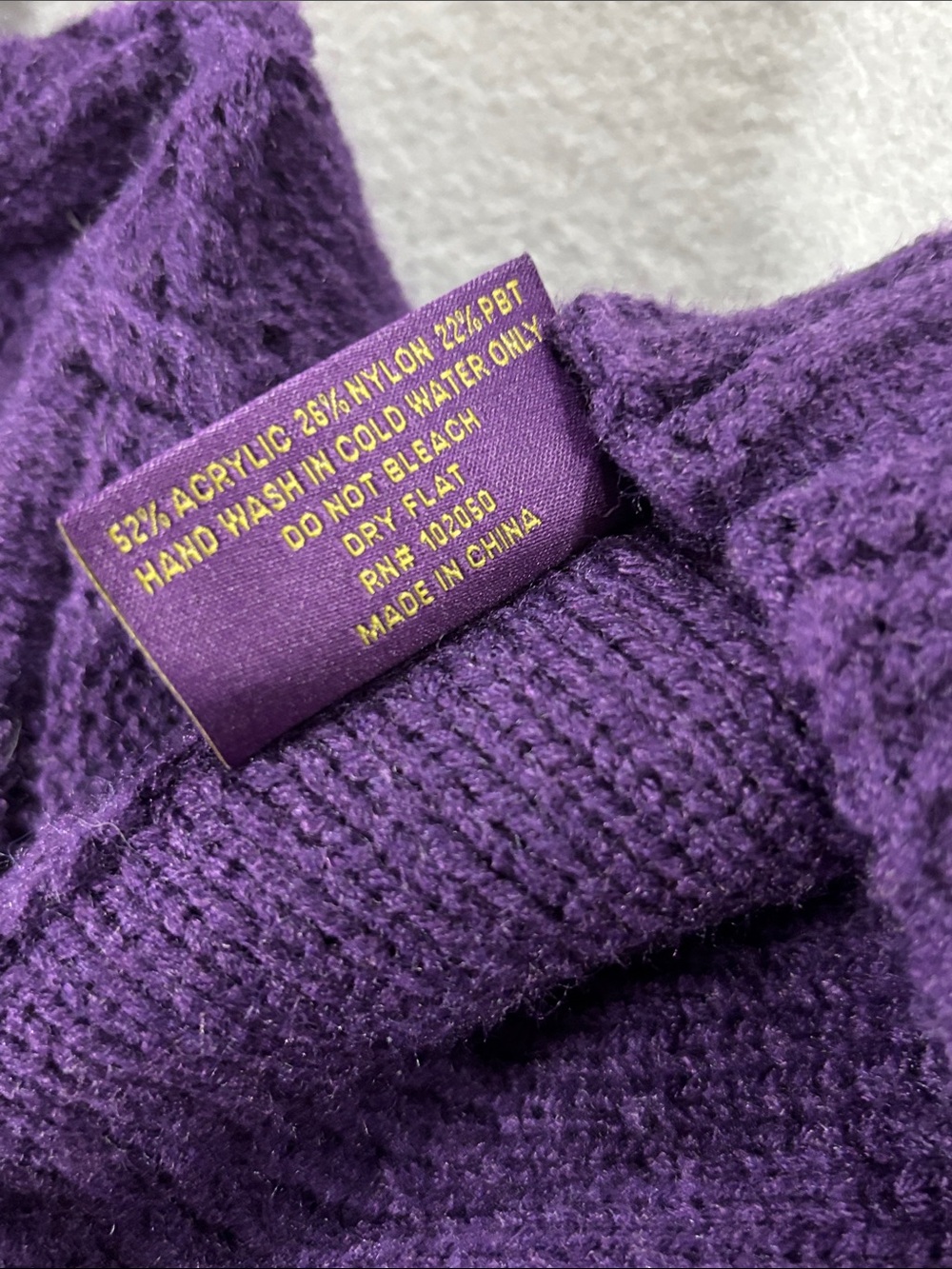 Taylor Swift Speak Now Purple Cable Knit Button-Front Sweater Cardigan XS/S - Picture 7 of 8